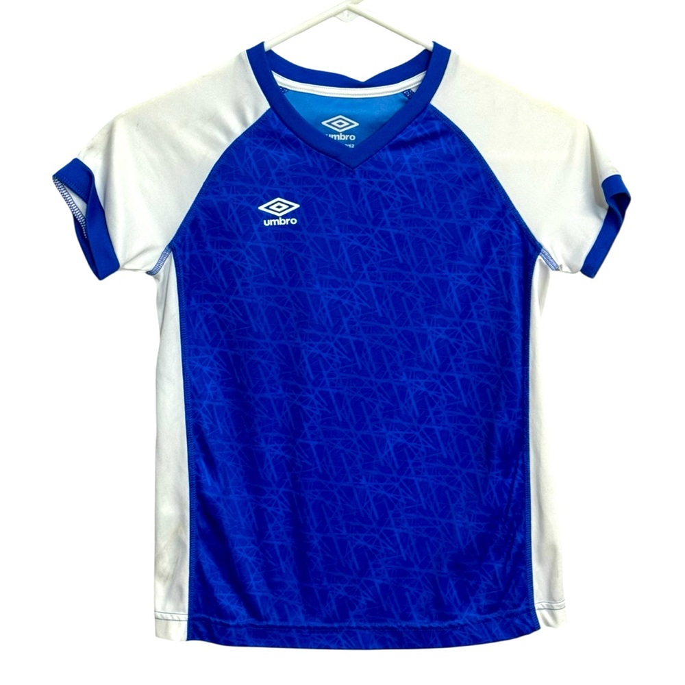 Umbro Kids Jersey in Blue and‎ White L10/12